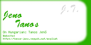 jeno tanos business card